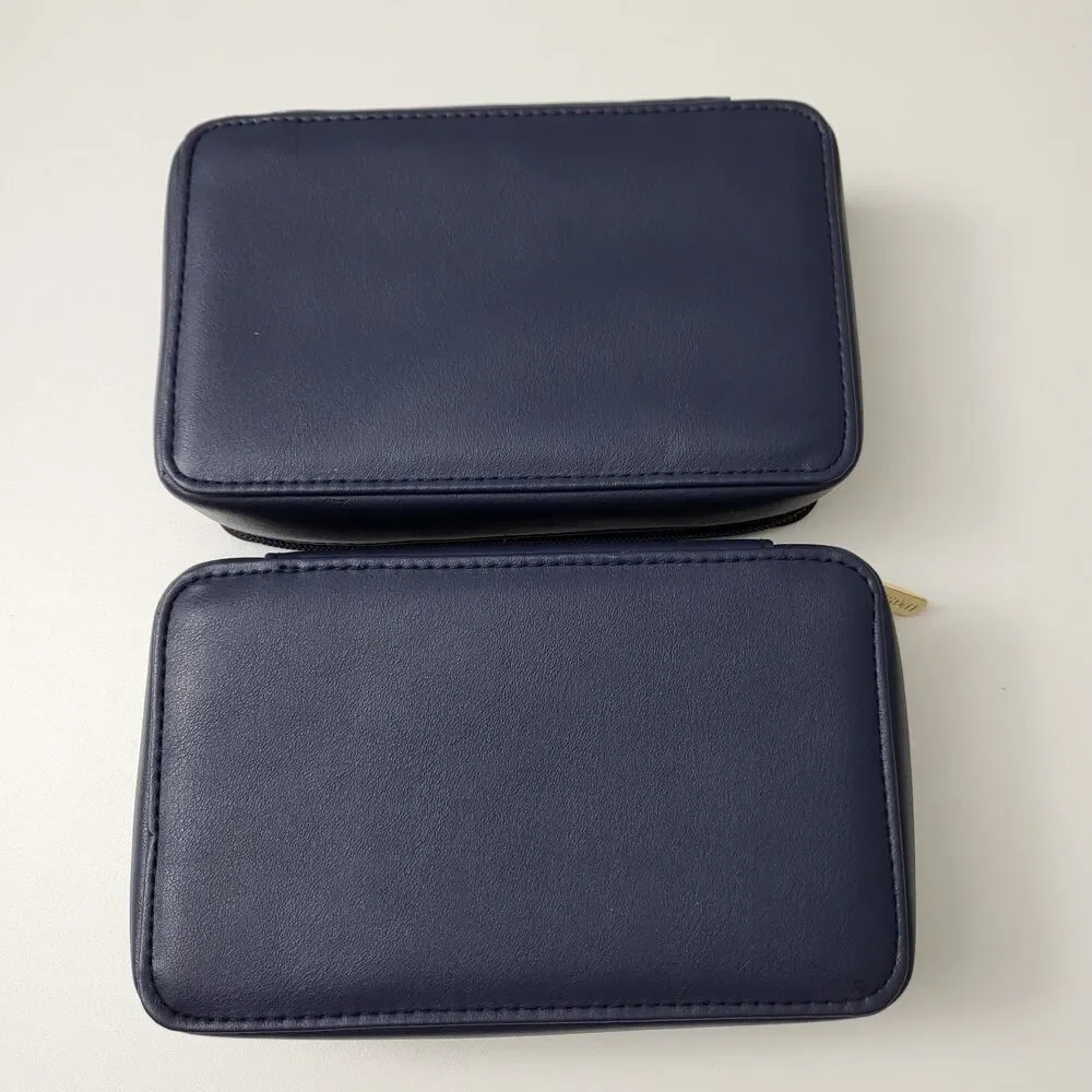 Set Of 2 MISSONI Exclusively for Delta One Blue Toiletry Travel Bag Case
